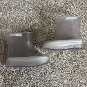 Mini Melissa Welly Clear Rain Boots US 5 gender neutral baby boots